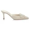 Manolo Blahnik Maysale 70 Buckle Suede Mules
