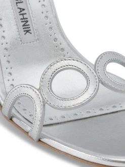 Manolo Blahnik Kamistra 70 Metallic Leather Sandals -Kiki shop online unnamed file 1037