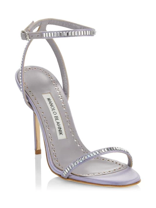 Manolo Blahnik Crinastra 105 Embellished Satin Ankle-Strap Sandals 4 Manolo Blahnik Crinastra 105 Embellished Satin Ankle-Strap Sandals - Image 2