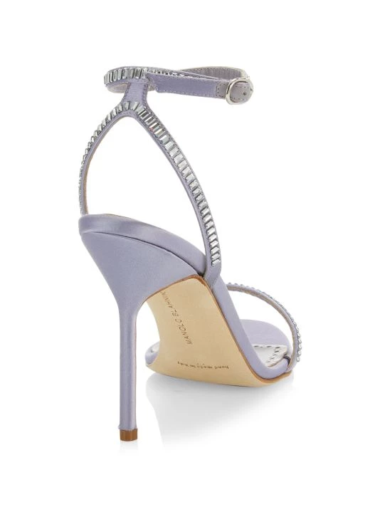 Manolo Blahnik Crinastra 105 Embellished Satin Ankle-Strap Sandals 5 Manolo Blahnik Crinastra 105 Embellished Satin Ankle-Strap Sandals - Image 3