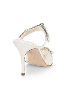 Manolo Blahnik Lurum 90 Embellished Lace Mules -Kiki shop online unnamed file 1076