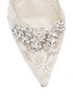 Manolo Blahnik Lurum 90 Embellished Lace Mules -Kiki shop online unnamed file 1077