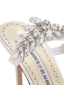 Manolo Blahnik Lurum 90 Embellished Lace Mules -Kiki shop online unnamed file 1079