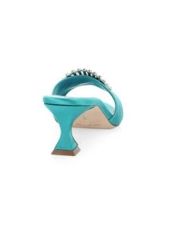 Manolo Blahnik Laalita 50 Embellished Buckle Satin Mules -Kiki shop online unnamed file 1093