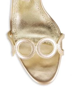 Manolo Blahnik Kamistra Metallic Leather Sandals -Kiki shop online unnamed file 1100