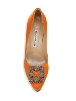 Manolo Blahnik Hangisi 105 Embellished Buckle Pumps -Kiki shop online unnamed file 1125
