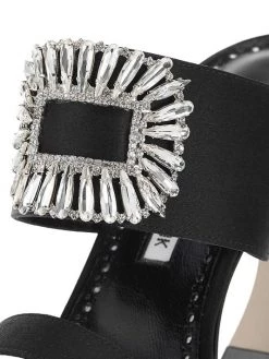 Manolo Blahnik Laali 90 Embellished Buckle Satin Mules -Kiki shop online unnamed file 1132