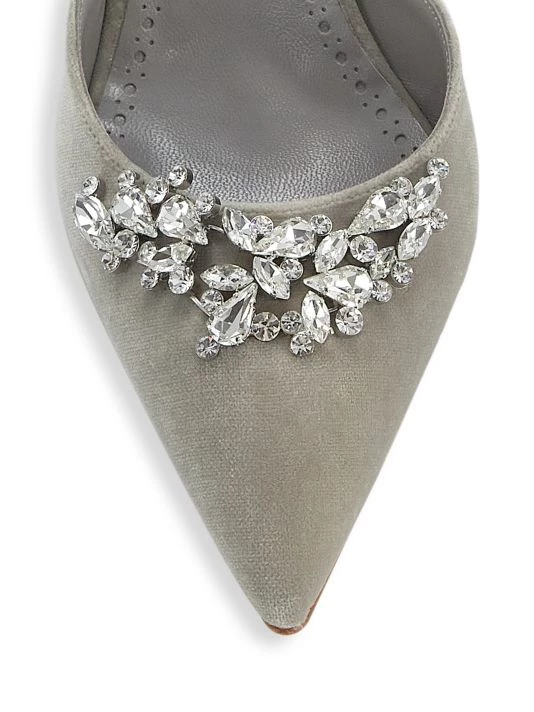Manolo Blahnik Lurum 90 Crystal-Embellished Velvet Mules 6 Manolo Blahnik Lurum 90 Crystal-Embellished Velvet Mules - Image 4