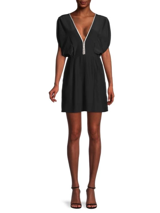 Kiki De Montparnasse Silk V-Neck Minidress 4 Kiki De Montparnasse Silk V-Neck Minidress - Image 2