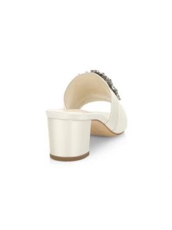 Manolo Blahnik Martanew 50 Embellished Satin Mules Light Cream -Kiki shop online unnamed file 1208