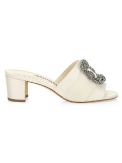 Manolo Blahnik Martanew 50 Embellished Satin Mules Light Cream -Kiki shop online unnamed file 1213
