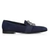 Manolo Blahnik Carlton Crystal Encrusted Buckle Suede Loafers For Men -Kiki shop online unnamed file 1233