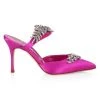 Manolo Blahnik Lurum 90 Crystal-Embellished Satin Mules Fuschia -Kiki shop online unnamed file 1313