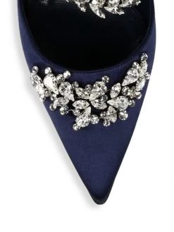 Manolo Blahnik Lurum 90 Embellished Satin Mules White Stoned -Kiki shop online unnamed file 1329