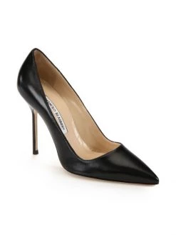 Manolo Blahnik BB 105 Leather Pumps