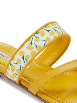 Manolo Blahnik Susa Floral Leather Sandals -Kiki shop online unnamed file 1359
