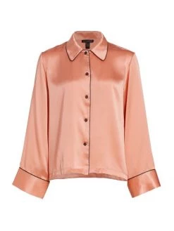 Kiki De Montparnasse Kiki Silk Lounge Top Primrose 9 Kiki De Montparnasse Kiki Silk Lounge Top Primrose -Kiki shop online unnamed file 155