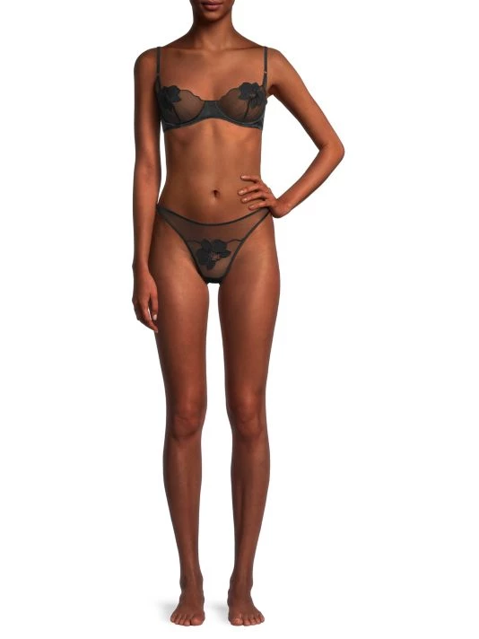 Kiki De Montparnasse Flora Embroidered Thong 4 Kiki De Montparnasse Flora Embroidered Thong - Image 2