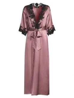 Kiki De Montparnasse Silk Lace-Trim Robe Ivory -Kiki shop online unnamed file 237