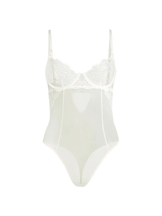 Kiki De Montparnasse Juliette Floral Mesh Bodysuit Ivory 6 Kiki De Montparnasse Juliette Floral Mesh Bodysuit Ivory - Image 4