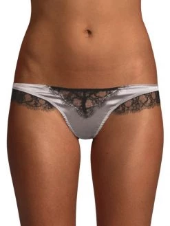 Kiki De Montparnasse Lace Inset Thong Ballet Champagne -Kiki shop online unnamed file 286
