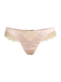 Kiki De Montparnasse Lace Inset Thong Ballet Champagne -Kiki shop online unnamed file 293