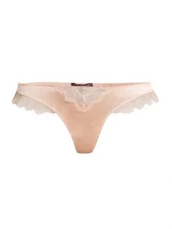 Kiki De Montparnasse Lace Inset Thong Ballet Champagne -Kiki shop online unnamed file 294