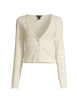 Kiki De Montparnasse Cashmere Button-Up Cropped Cardigan