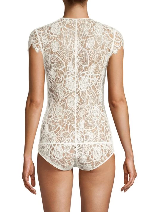 Kiki De Montparnasse Coquette Lace Keyhole Bodysuit Ivory 6 Kiki De Montparnasse Coquette Lace Keyhole Bodysuit Ivory - Image 4