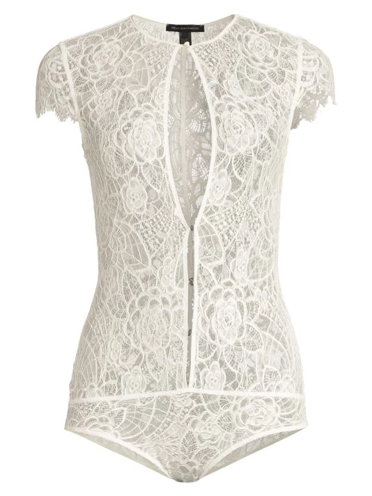 Kiki De Montparnasse Coquette Lace Keyhole Bodysuit Ivory 8 Kiki De Montparnasse Coquette Lace Keyhole Bodysuit Ivory - Image 6