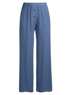 Kiki De Montparnasse Georgette Silk Boxer Pants Black