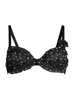 Kiki De Montparnasse Ruffle Point Silk Demi Underwire Bra