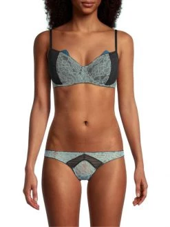 Kiki De Montparnasse Mint Paisley Demi Bra -Kiki shop online unnamed file 451