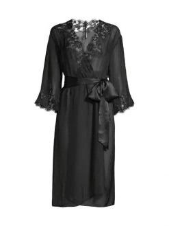 Kiki De Montparnasse Orchid Silk & Lace Robe Black -Kiki shop online unnamed file 47