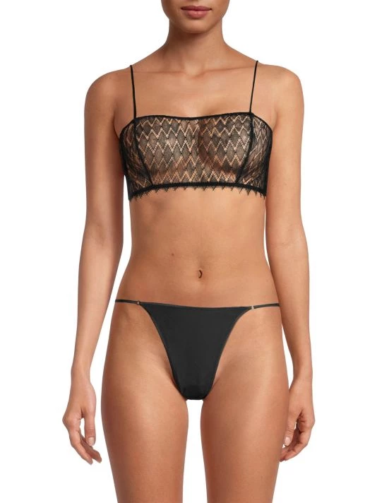 Kiki De Montparnasse Diamond Lace Bandeau 5 Kiki De Montparnasse Diamond Lace Bandeau - Image 3