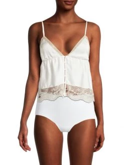 Kiki De Montparnasse Tiered Lace-Trim Silk Camisole -Kiki shop online unnamed file 572