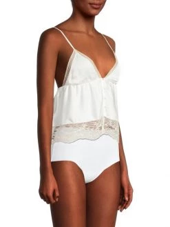 Kiki De Montparnasse Tiered Lace-Trim Silk Camisole -Kiki shop online unnamed file 573