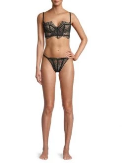 Kiki De Montparnasse Lace & Leather Balconette Bra -Kiki shop online unnamed file 658