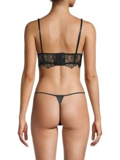 Kiki De Montparnasse Lace & Leather Balconette Bra -Kiki shop online unnamed file 660