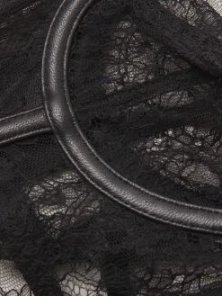 Kiki De Montparnasse Lace & Leather Balconette Bra -Kiki shop online unnamed file 661