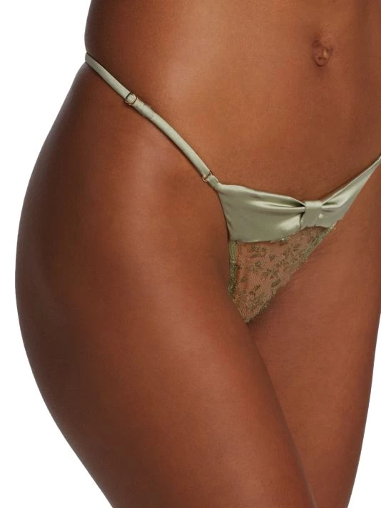 Kiki De Montparnasse Cecile Satin & Lace Thong 7 Kiki De Montparnasse Cecile Satin & Lace Thong - Image 5