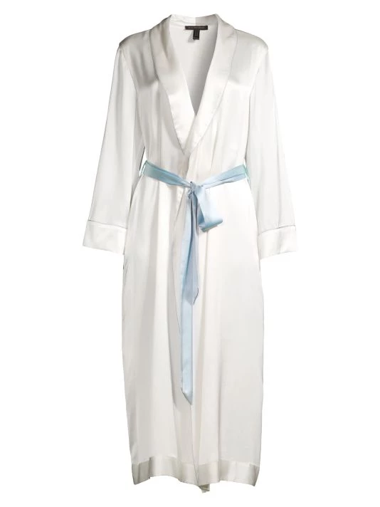 Kiki De Montparnasse Amour Silk Robe Ivory Blue 3 Kiki De Montparnasse Amour Silk Robe Ivory Blue