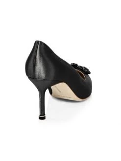 Manolo Blahnik Hangisi 70 Embellished Satin Pumps Blue -Kiki shop online unnamed file 851