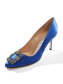 Manolo Blahnik Hangisi 70 Embellished Satin Pumps Blue -Kiki shop online unnamed file 855