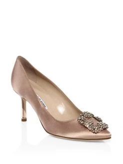Manolo Blahnik Hangisi 70 Embellished Satin Pumps Blue -Kiki shop online unnamed file 859