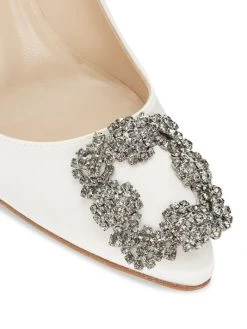 Manolo Blahnik Hangisi 70 Embellished Satin Pumps -Kiki shop online unnamed file 889