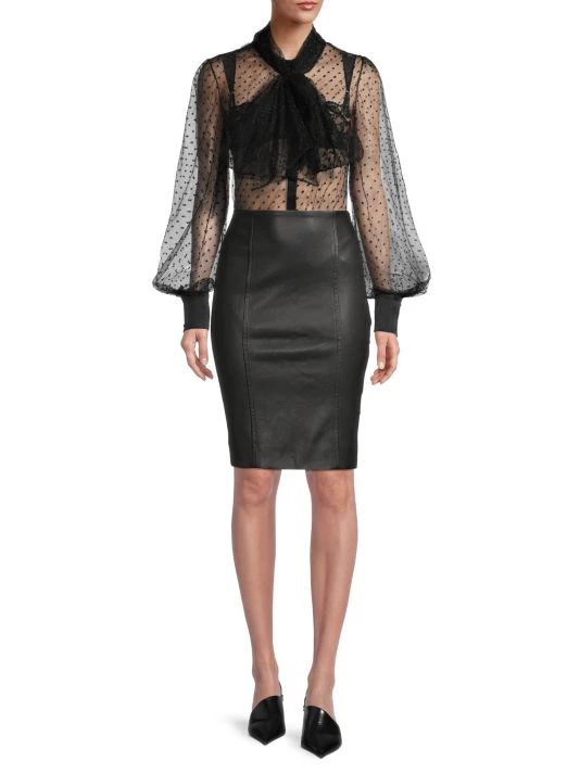 Kiki De Montparnasse Merci Sheer Pussy-Bow Blouse 4 Kiki De Montparnasse Merci Sheer Pussy-Bow Blouse - Image 2