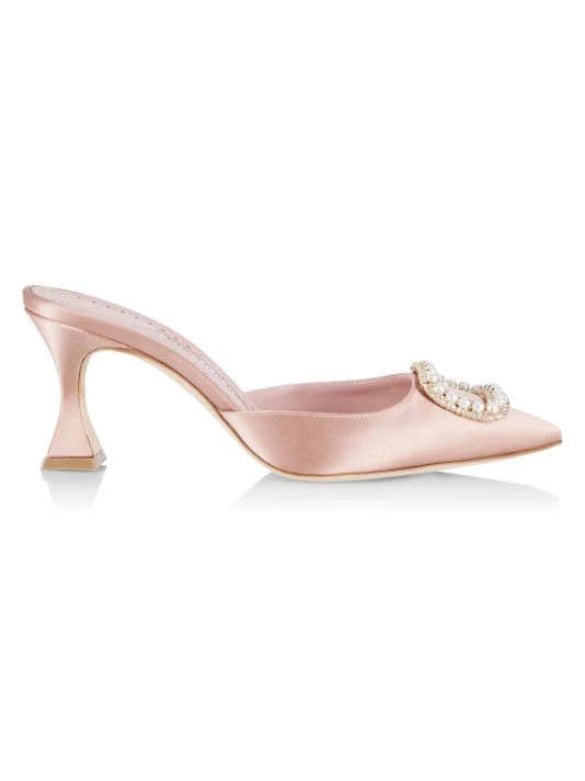 Manolo Blahnik Fabetamu 70 Embellished Satin Mules 3 Manolo Blahnik Fabetamu 70 Embellished Satin Mules