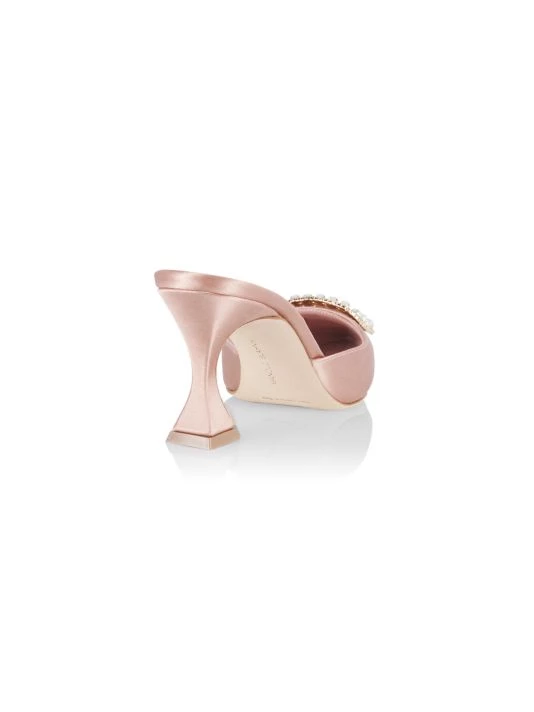 Manolo Blahnik Fabetamu 70 Embellished Satin Mules 5 Manolo Blahnik Fabetamu 70 Embellished Satin Mules - Image 3