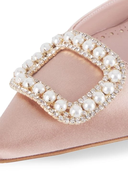 Manolo Blahnik Fabetamu 70 Embellished Satin Mules 8 Manolo Blahnik Fabetamu 70 Embellished Satin Mules - Image 6